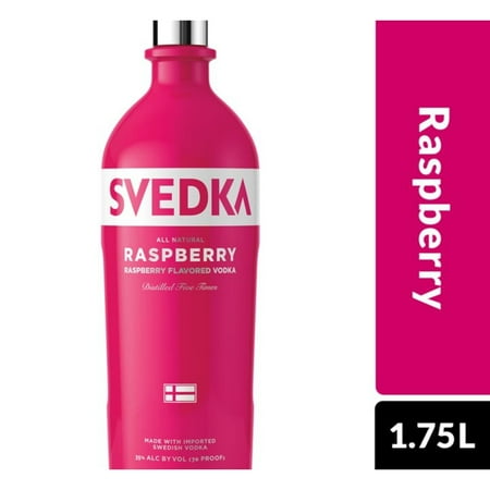 SVEDKA Raspberry Flavored Vodka, 1.75 L Bottle, 35% ABV