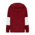 thumbnail image 5 of BUIGTTKLOP Womens Sweaters Hooded Sweatshirt Basic Zip-Up Hoodies Jacket Color Block Long Sleeve Top with Pockets, 5 of 8