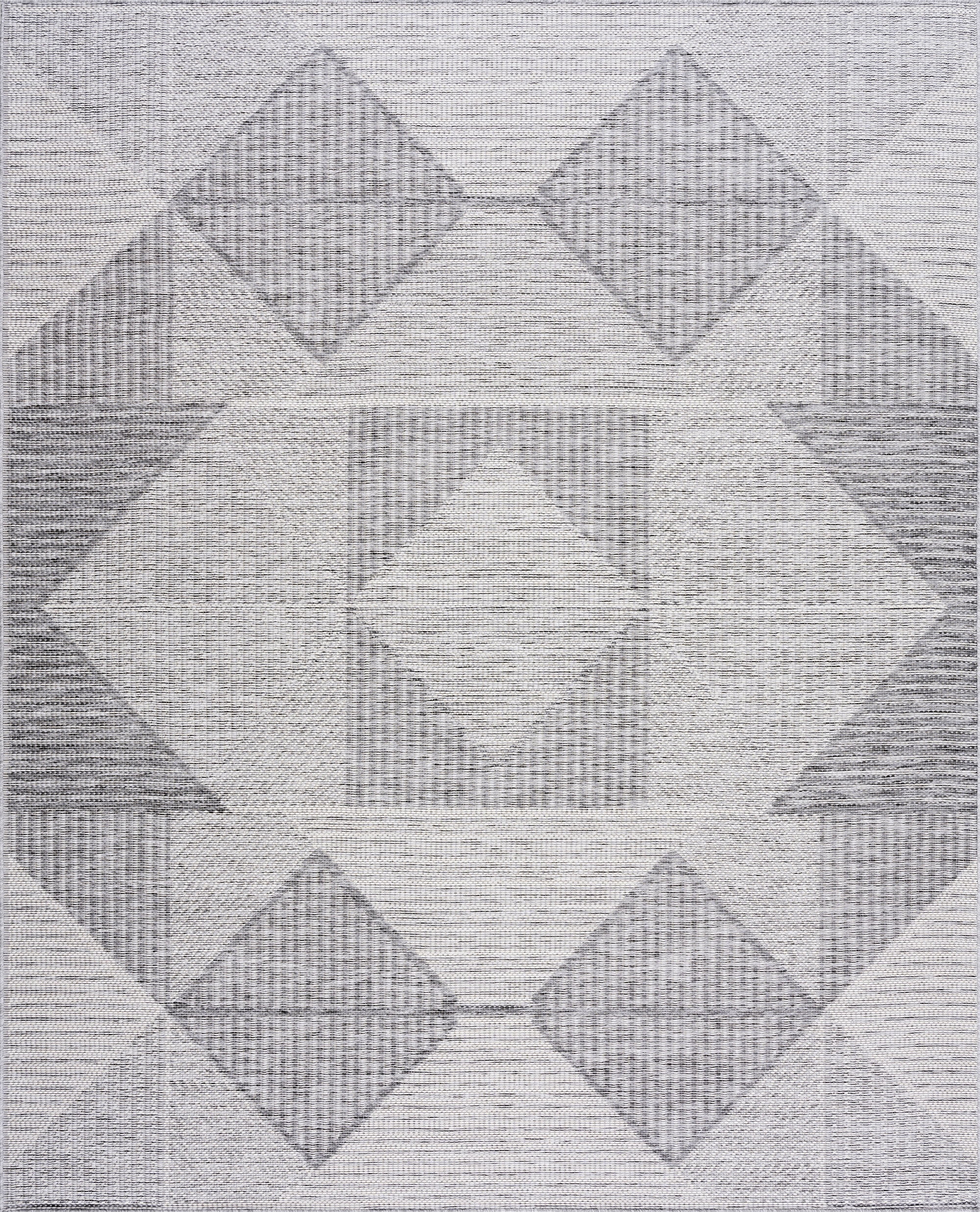 Bliss Rugs Bailey Transitional 5' x 7' Gray and White Indoor Outdoor Area Rug