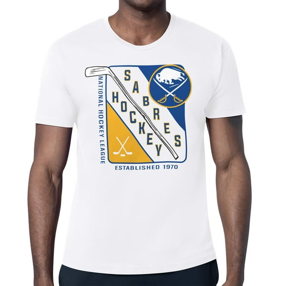 Men's Starter White Buffalo Sabres Shield Graphic T-Shirt