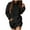 Black, variant on RKSTN Womens Sweatshirt Dress Casual Long-sleeve Drawstring Pullover Hoodie Dress Solid Color Kangaroo Pockets Fall Dresses for Women 2023