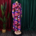 thumbnail image 4 of AURA Womens Two Piece Outfit Tie Front Lapel Long Sleeve Shirt Wide Leg Pants Set, 4 of 10