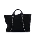 thumbnail image 4 of Pre-Owned Deauville Tote Pearl Embellished Canvas Medium By Rebag, 4 of 8