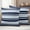 Navy Sky Blue, variant on Navy Blue Green Striped Outdoor Waterproof Pillow Covers, Gradient Horizontal Lines Decorative Square Throw Pillowcase Sofa Cushion Sham for Patio/Couch/Chair, 20"x20" 2 Pack