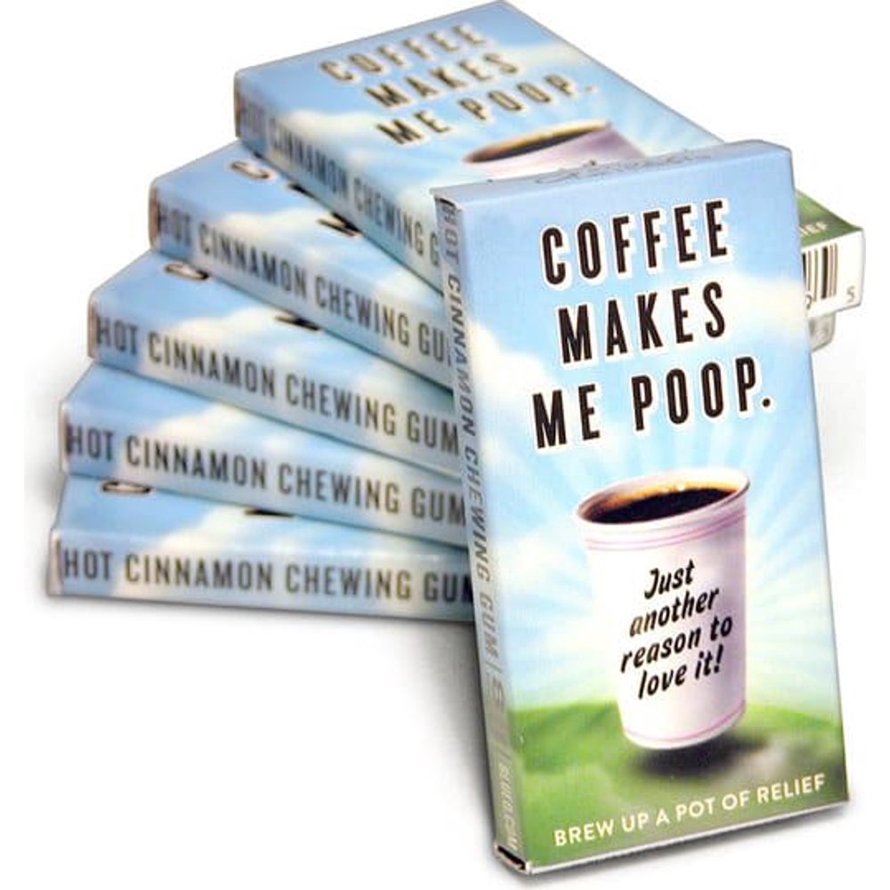 Funny Gum Coffee Makes Me Poop 6Pack