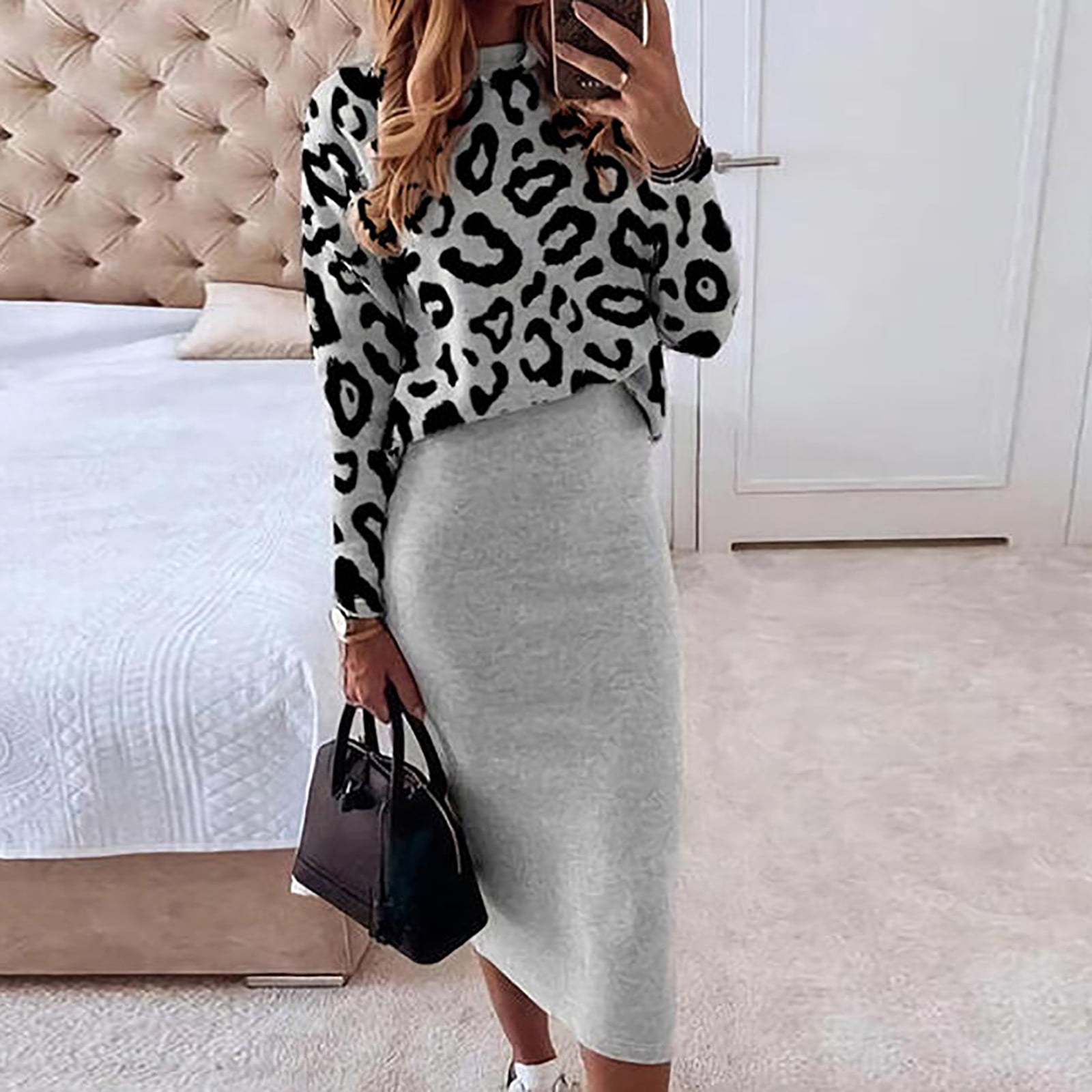 HOMBOM Midi Skirts For Women,Women's 