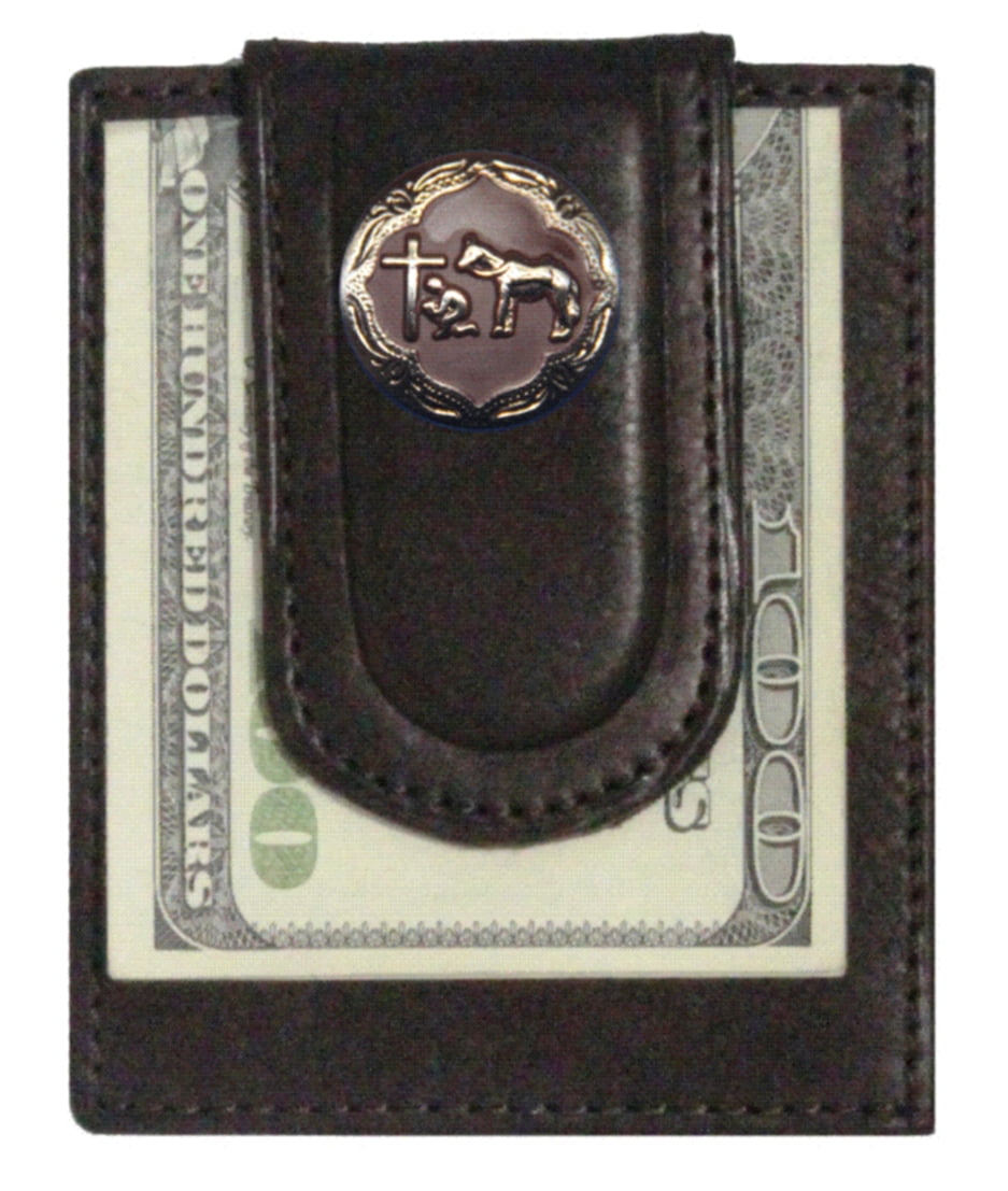 Genuine Texas Brand, Custom Morgan Dollar Tails Money Clip Wallet Brown,  Magnetic Concho - Walmart.com