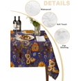 thumbnail image 2 of Orange Purple Spring Floral Table Cloth, Waterproof Tablecloth for Rectangle Tables, Vintage Botanical Summer Flower Reusable Washable Fabric Table Cover for Restaurant Kitchen Dining Tables 52"x70", 2 of 9