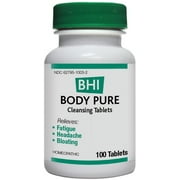 BHI Body Pure Cleansing Tablets, Natural Homeopathic, 100 Tabs
