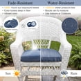 thumbnail image 5 of BPS 21" x 21" Outdoor Dining Chair Cushion, Water Resistant Patio Seat Cushion Pads with Ties, Set of 2 - Navy Blue, 5 of 9
