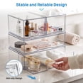 thumbnail image 3 of Sindcom Stackable Storage Drawers Set of 4,Clear Plastic Organizer Bins for Makeup, Cosmetics, Beauty Supplies,Bathroom Organizer Countertop,Bathroom Under Sink Organizer,12.1 × 7.5 × 11.4 in, 3 of 9