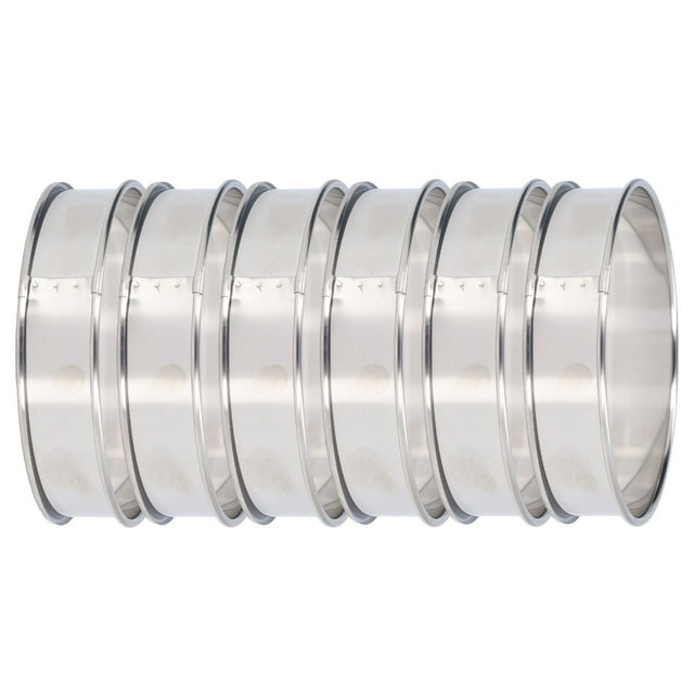 Stainless Steel Cupcake Rings, English Muffin Rings Double Rolled English Muffin Rings Muffin Rings for Home Food Making Tool