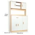 thumbnail image 3 of Andvari Kitchen Pantry Storage Cabinet, Freestanding Buffet Cupboard & Microwave Stand Utility Sideboard, 3 of 11