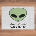 thumbnail image 5 of Ambesonne Alien Jigsaw Puzzle Durable Cardboard, Out of This World UFO Being, 1000 pcs, Pale Green Charcoal Grey, 5 of 5