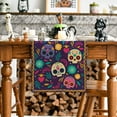 thumbnail image 2 of Touchbetter Watercolor Marigolds Skull Day of The Dead Table Runner, Seasonal Kitchen Dining Table Decoration for Outdoor Home Party 13x36 Inch, 2 of 6