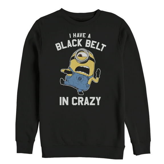 Men's Despicable Me Minion Belt in Crazy  Sweatshirt Black Medium