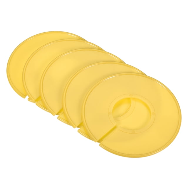 Unique Bargains Séparateurs de Taille de Garde-Robe Ronds Vierges, Jaune, Lot de 20