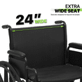 Magshion *FDA APPROVED* Transport Wheelchair with Adjustable SwingAway