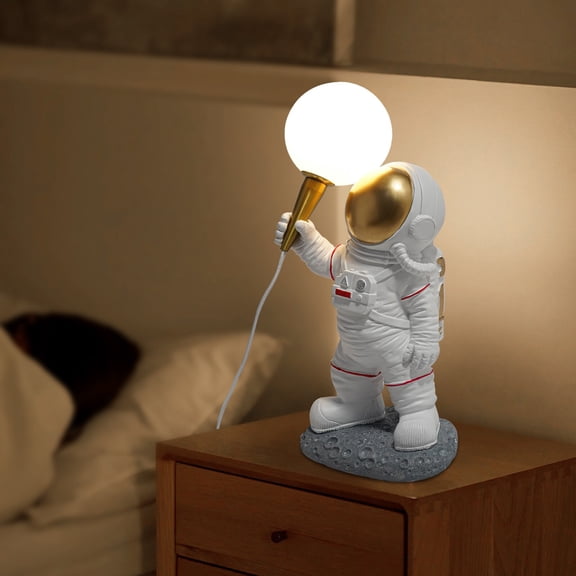 16 inch Astronaut Table lamp Modern Spaceman Night Light Table Lamp Bedside Lamp 110V 7W 7.9*16.1in for Bedrooms, Lounges, Game Rooms