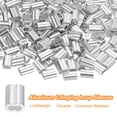 thumbnail image 3 of 200Pcs Aluminum Crimping Loop Sleeve for 1/8" Diameter Wire Rope, Double Ferrule Wire Rope Sleeve for Cable Line End, 3 of 6