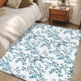 thumbnail image 4 of Area Rugs for Living Room Bedroom, Teal Spring Floral 4'x6' Rug Washable Carpet Runner Indoor Outdoor, Elegant Pastoral Flowers Non Slip Accent Floor Mats Rug for Kitchen, Office, 4 of 8