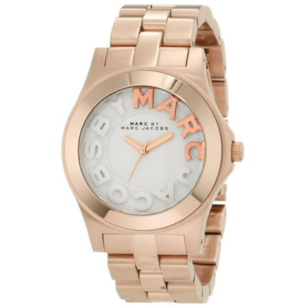 Marc MBM3135 Women's Rivera White Dial Rose Gold Tone Stainless Steel Bracelet Watch