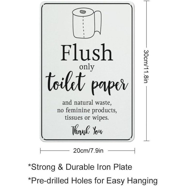 flush-only-toilet-paper-sign-outdoor-signs-aluminum-12x8-inch-uv-ink-printed-for-house-and-business-walmart-com for Free Printable Flush The Toilet Signs Flush Only Toilet Paper Sign Outdoor Signs Aluminum 12X8 Inch Uv Ink Printed For House And Business - Walmart.com for Free Printable Flush The Toilet Signs