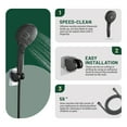 thumbnail image 5 of Cobbe Adjustable 12 Inch High Pressure Dual Shower Head with 12-Spray Handheld Shower, Matte Black, 5 of 12