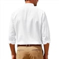 thumbnail image 4 of Camisa de y Algodón para Hombre, de Larga, Sin Cuello, Informal, con Botones, Transpirable, para Playa. XXL, 4 of 5