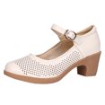thumbnail image 1 of asddcavvf Women Ladies Rumba Waltz Prom Ballroom Latin Salsa Dancing Singles Leather Shoes, 1 of 7