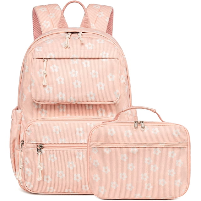 Mochila Bluboon de Pana para Niñas 31x16x42 cm con Lonchera