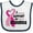 White and Navy, variant on Inktastic Breast Cancer Awareness I Support My Grandma Pink Ribbon Boys or Girls Baby Bib