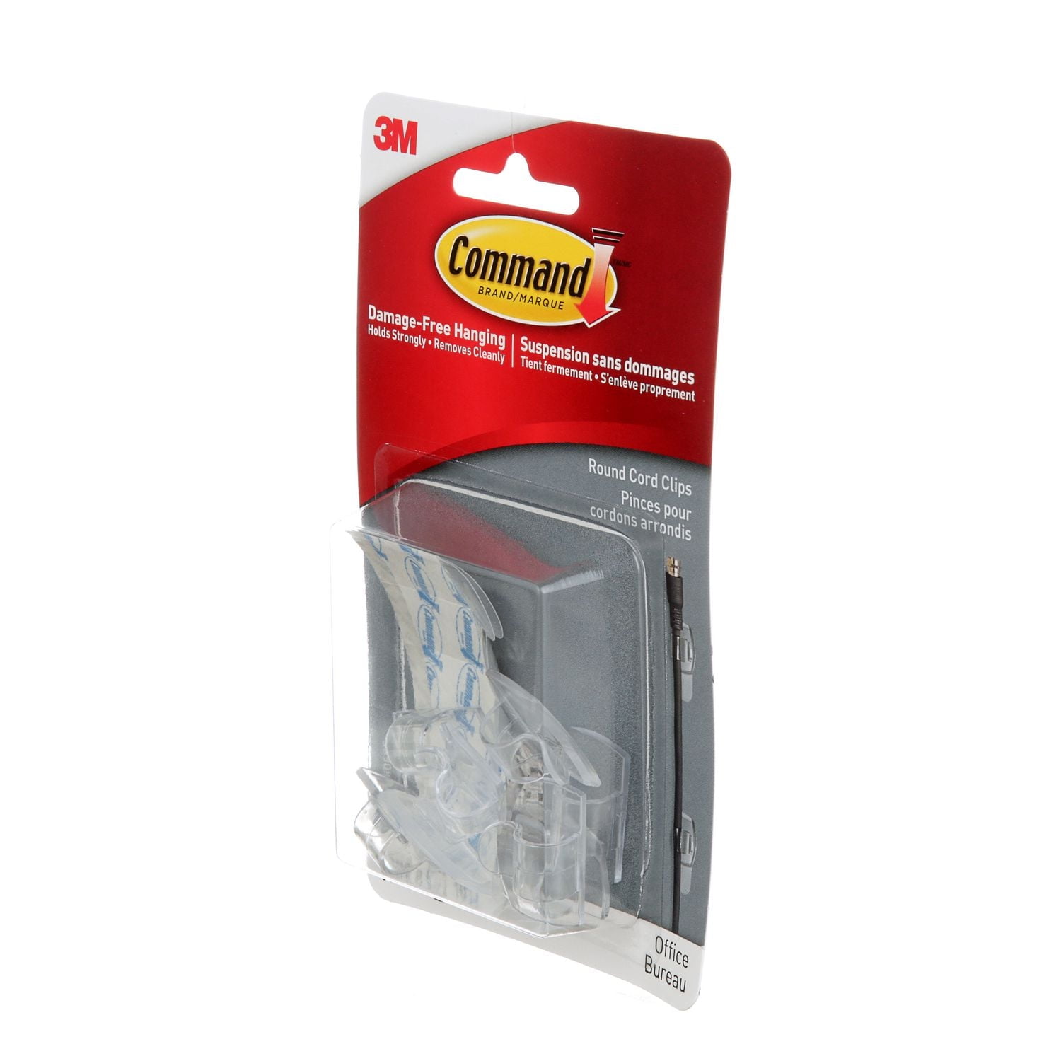 Pinces transparentes pour cordons arrondis Command(MC), 17017CLR8OFEF