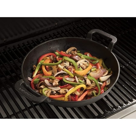 CCW-800 Pre-seasoned Cast Iron Grilling Wok, 10"