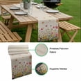 thumbnail image 5 of Watercolor Flowers Table Runner - 36 Inch Long, Kitchen Dining Table Runner Dresser Scarves, Spring Daisy Floral Butterflly Beige Farmhouse Decor for Coffee Tables Wedding Party Banquet, 5 of 8