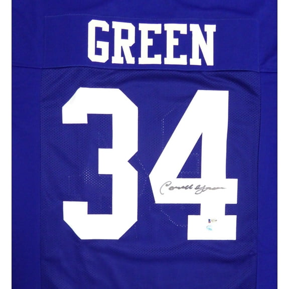 Dallas Cowboys Cornell Green Autographed Blue Jersey Beckett BAS 119723