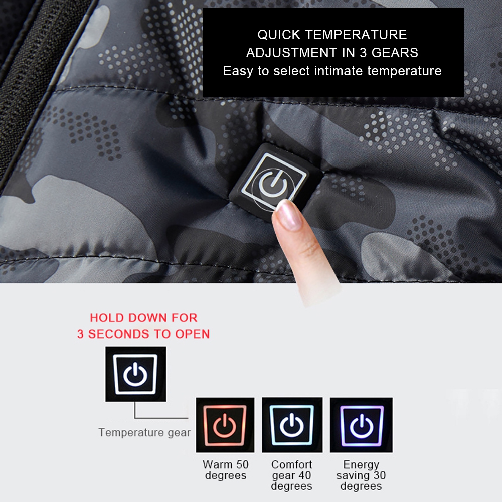 Heated Vest,USB Charging Heated Vest for Men and Women,Lightweight Heating Vest without Battery - image 4 of 7