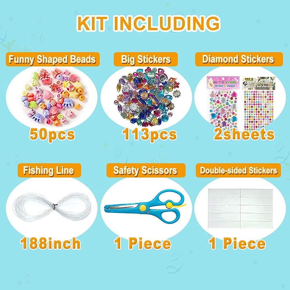 1000Pcs DIY Art Craft Kit for Kids Creative Pompoms Pipe Cleaners Feather  Foam Flowers Letters Crystal Sticker Felt Wiggle Googly Eyes Sequins Button