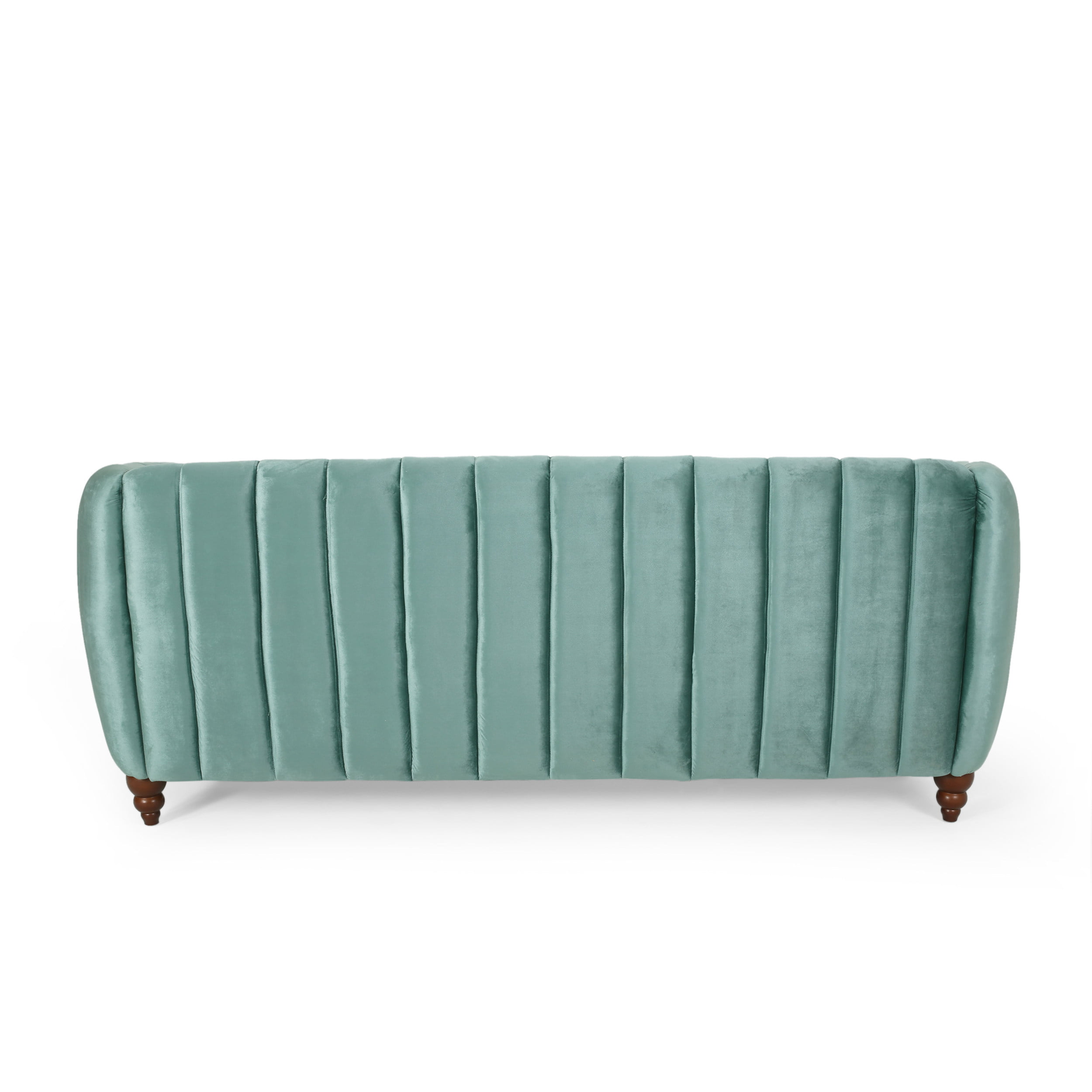 3 Sofa, Modern Worden Turquoise Walnut Seater Glam and Studio Channel GDF Velvet Stitch
