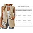 thumbnail image 6 of 2024 Summer Sleeveless Blazer Jackets for Women Lightweight Fashion Casual Open Front Work Office Vest Tops Pockets, 6 of 6