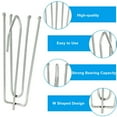 thumbnail image 6 of 60Pcs Stainless Steel Curtain Pleat Hooks Traverses Pleater 4End Curtain Hangers, 6 of 7