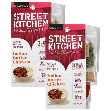 (2 Pack) Street Kitchen Indian Butter Chicken Indian Scratch Kit, 9 (Best Ready To Eat Indian Food)
