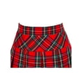 thumbnail image 4 of Girls Skirt Back School Uniform Red Tartan Skirt 6 Years, 4 of 6