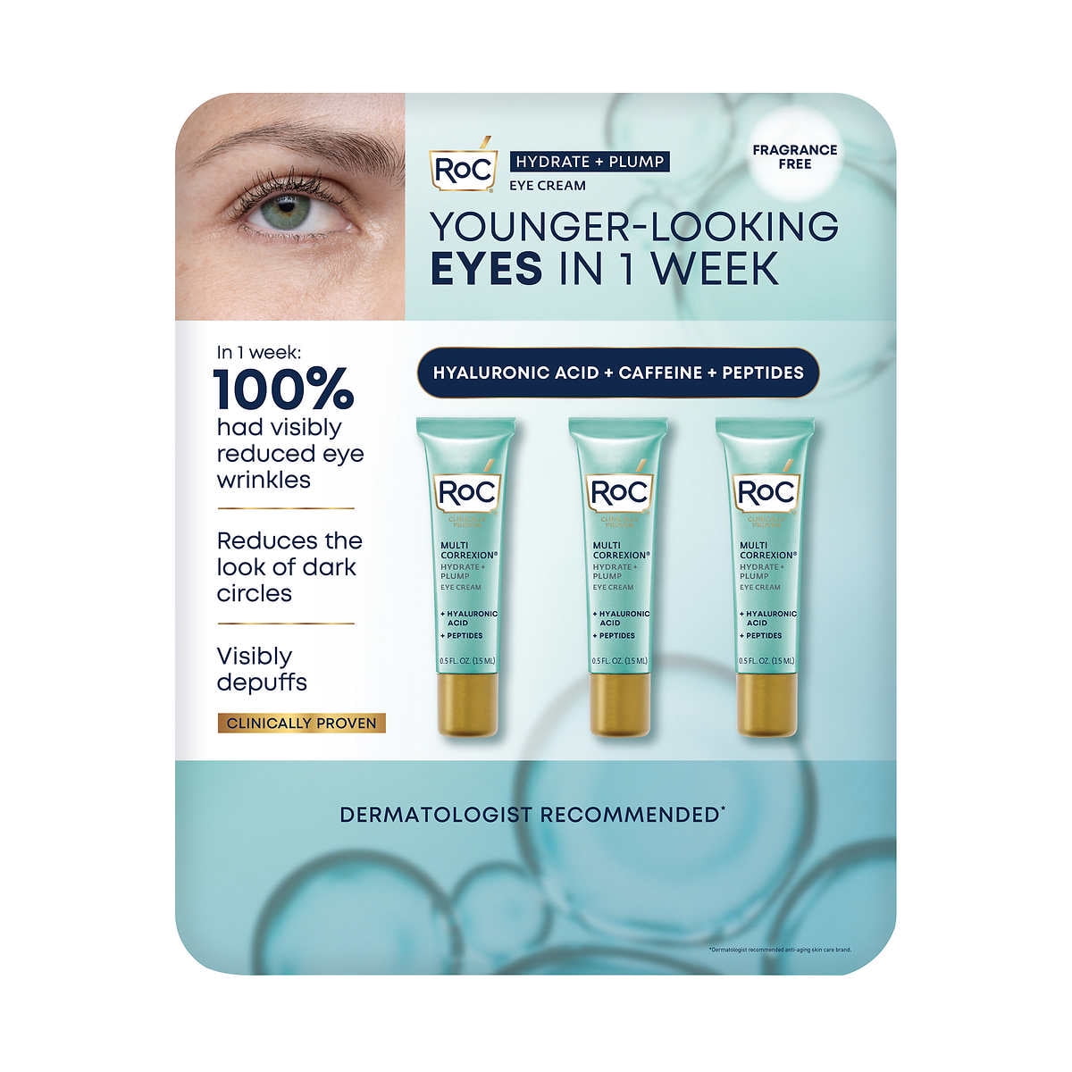 ROC Hydrate + Plump Eye Cream, 3-pack - Walmart.com