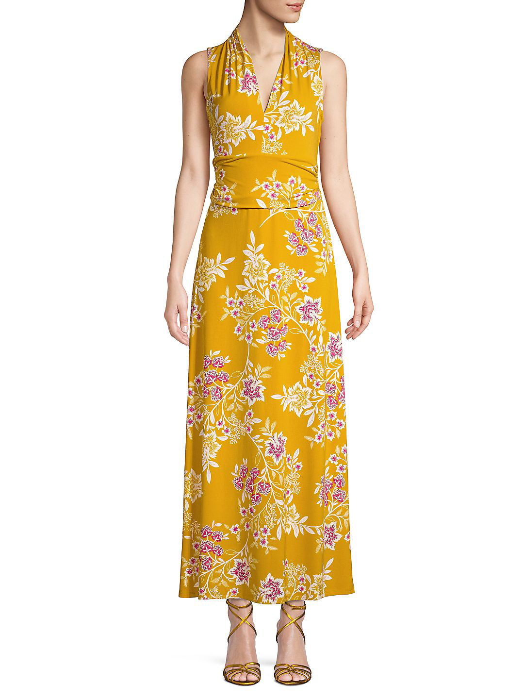 vince camuto yellow floral dress