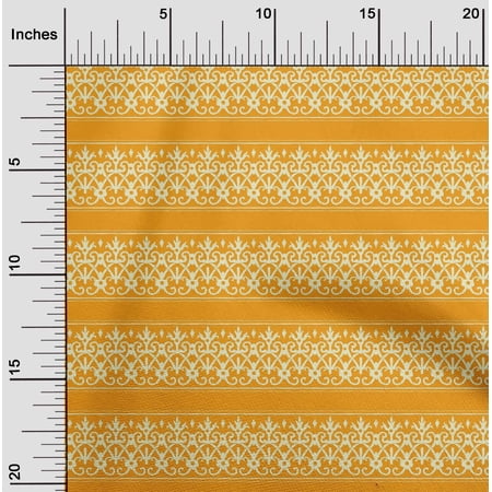 oneOone Viscose Chiffon Mustard Yellow Fabric Stripe & Swirl Block Diy Clothing Quilting Fabric Print Fabric By Yard 42 Inch Wide