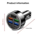 thumbnail image 2 of 4-Port XJDR Rapid Car Charger - Fast PD QC3.0 Charging, 2 USB-C, 2 USB-A, Compact Type-C Adapter for Car Phone Charging, 2 of 5