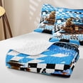 thumbnail image 4 of Castle Fairy Cool Steam Train Twin Quilt Set for Boys,Retro Locomotive Graphic Twin Coverlet Set for Bedroom,Blue, 4 of 7