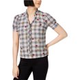 thumbnail image 1 of Blusa de punto con cuello con volantes maison Jules negro XS, 1 of 1