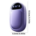 thumbnail image 3 of Eespoir Magnetic Detachable Hand Warmer, Charging Model for Hand Warming, Portable USB Device for Cold Protection, Outdoor Activities, Pocket Use(Purple), 3 of 5